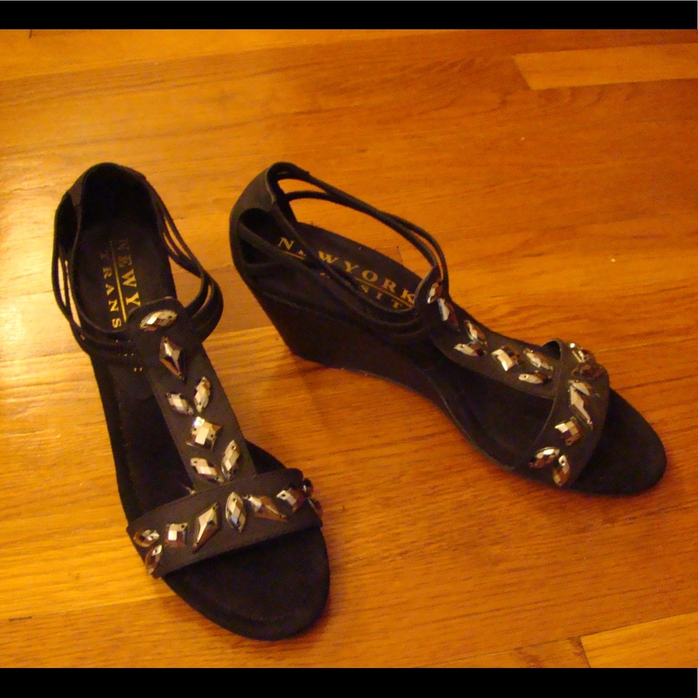 New York Transit Rhinestone Wedges